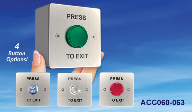 Stainless Steel Designer Exit Buttons